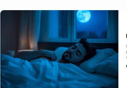 Man sleeping at night